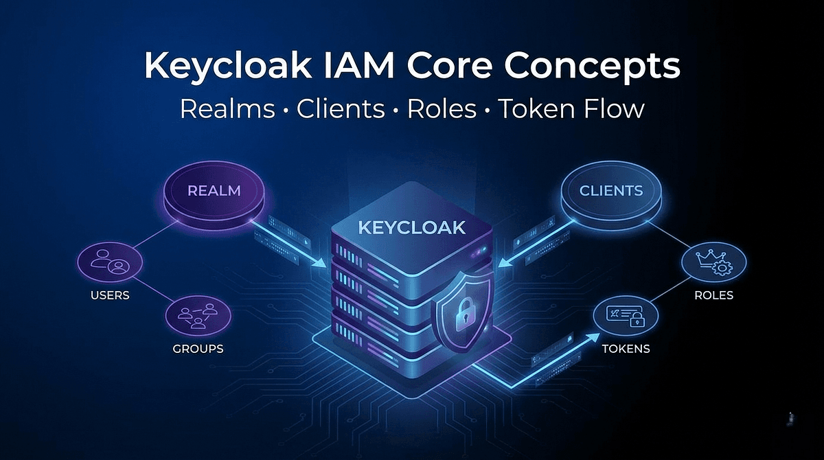 Los conceptos de Keycloak: realms, clients, roles y el flujo de tokens